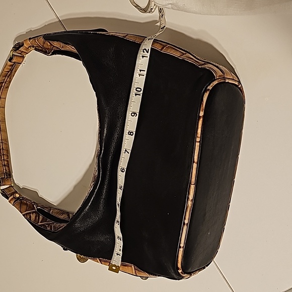 Brahmin Small Shoulder Purse/ Bag Black and Tan - Picture 11 of 16